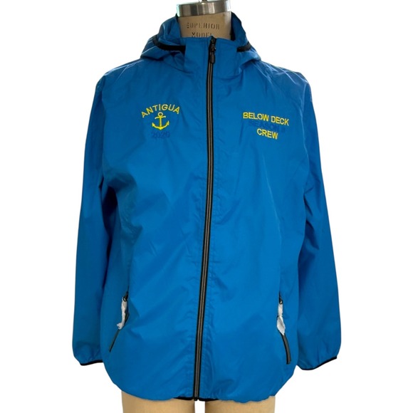 Bravo Below Deck Antigua Season 8 TV Crew Windbreaker Jacket Mens Size L NEW - Picture 1 of 9